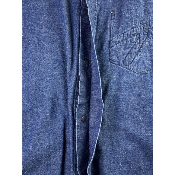Vintage Karl Kani Denim Shirt Men's X-Large Relaxed Fit Blue Snap Closure - Picture 10 of 15